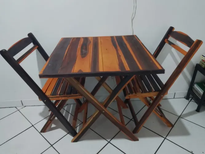 Conjunto 1 mesa 2 cadeias