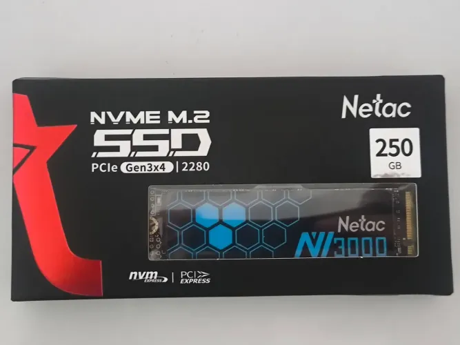 Vendo SSD nvme netac nv 3000 250 gb NOVO e na caixa, leitura até 2100 MB/s