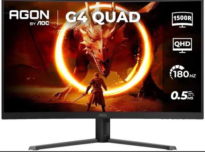 Monitor Gamer AOC Gaming 32" QHD 180Hz VA 0,5ms HDMI DisplayPort