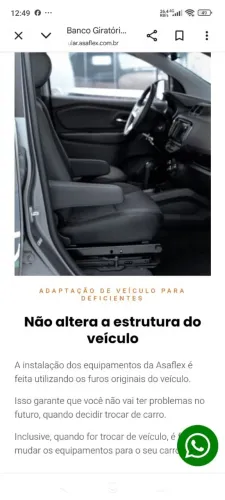 Cadeira giratória de carro acessível