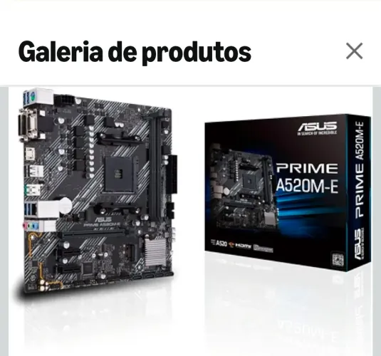 Placa-Mãe Asus Prime A520M AMD AM4