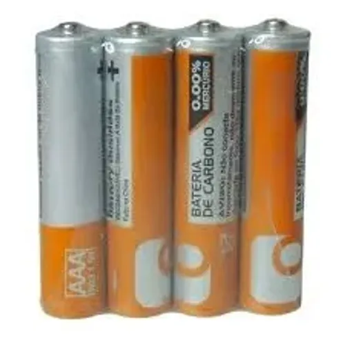Bateria Aaa R03 1.5v Carbono Onex Pack Com 04 Unidades