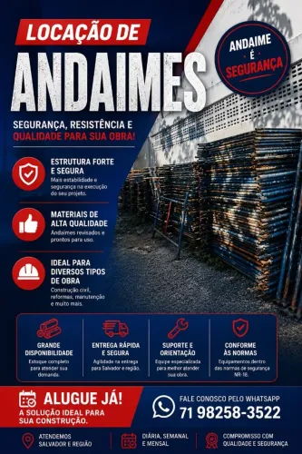 ANDAIMES PARA CONSTRUÇÃO CIVIL