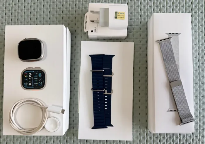 Apple Watch Ultra 2 49mm pulseiras e carregador