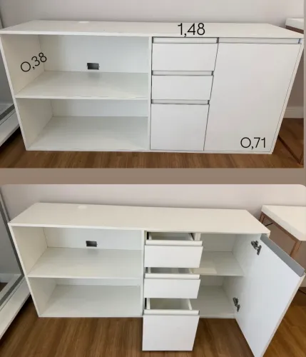 MÓVEL EM MDF BRANCO EXCELENTE ESTADO