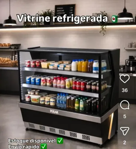 Balcão Vitrine Expositor Refrigerado Polar para frios e embutidos em até 10x sem juros