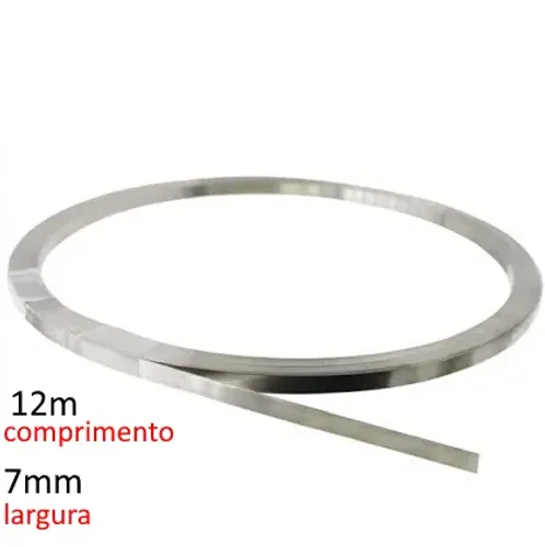 Barbatana de Aço Inox - Fita de Aço para Roupas - 12 Metros - 7mm