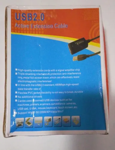Extensor USB 2.0- 5 metros  Ativo com Amplificador de Sinal