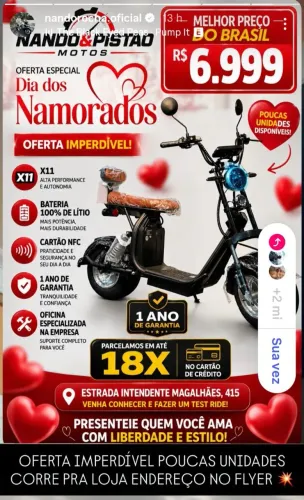 Moto eletrica X11 - Super promoção 18x no cartão