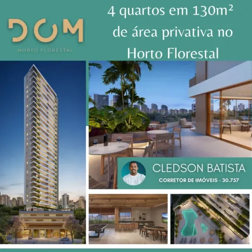 Dom Horto Florestal, 4 Quartos Sendo 2 Suítes, Em 130M² E 2 Vagas De Garagem. 19DLBEH