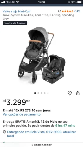 Carrinho máxi-cosi completo 