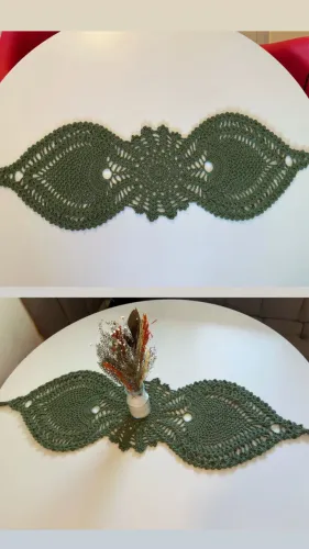 Trilho de mesa em crochê