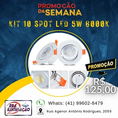 Linha completa Spot LED - Garantia 1 Ano