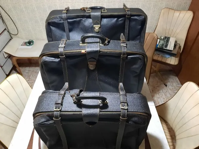 Malas de viagem jogo 3 peças Vintage. 1960. 