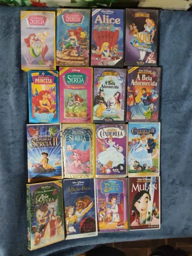 Disney fitas vhs Mulan a pequena sereia a bela e a fera 