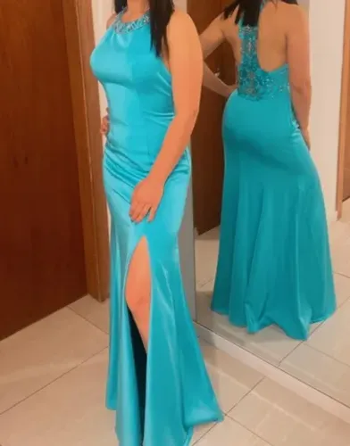 Vestido de festa Tiffany - Usado somente 1x - Aceito troca
