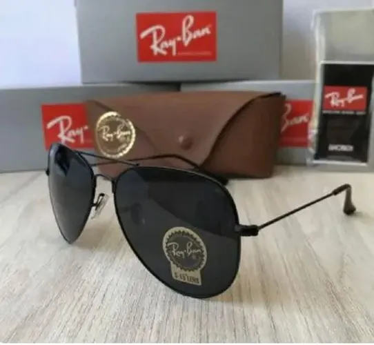 Óculos Rayban Aviador preto em safira original