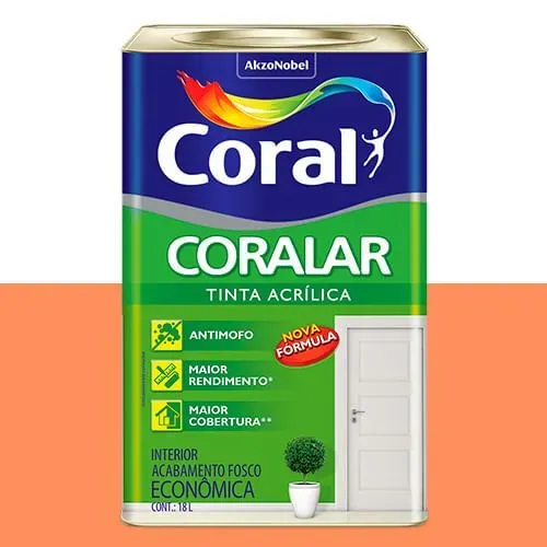 Tinta Coralar Laranja Maracatu - Coral 18L