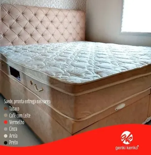 Cabeceira e cama box bau king direto de fábrica 
