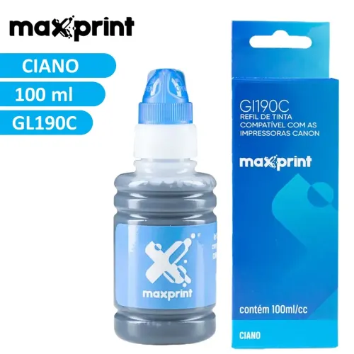 Tinta de Impressora Canon Gl190 Ciano Compatível G1100 G2100 G3100 G3102..