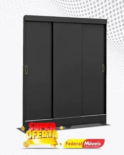 Guarda Roupa 3 Portas de Correr 2 Gavetas Super Lindo Fazemos Entrega