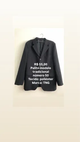 Somente o Palitó masculino número 50
