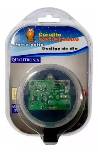 Relé Fotocélula Sensor Bivolt Corujito Qr51 Com Suporte