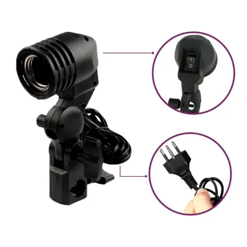 Soquete Simples Greika PK-SE27 para Lâmpada com Rosca E27