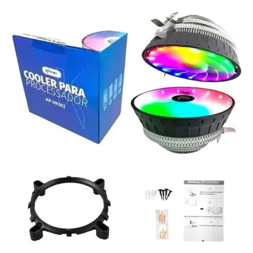 Cpu Cooler Rgb Led Processador Intel Amd Ryzen Am4 1151 1155