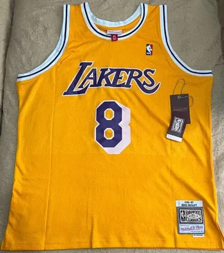 Regata Lakers Kobe Bryant Mitchell & Ness Authentic Masculina Amarelo