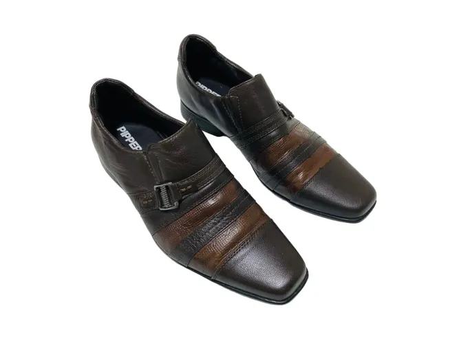 Mocassim Casual Pipper Tamanho 39 Marrom Ótimo Estado