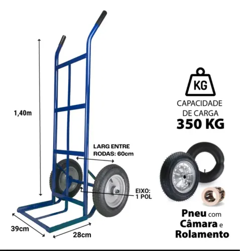 CARRINHO ARMAZÉM CARGA 350 kg 