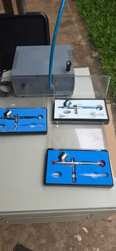 compressor + 3 aerógrafos