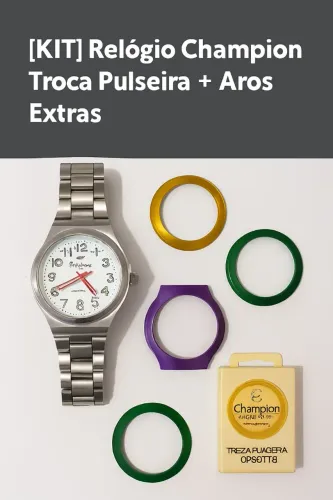 [KIT] Relógio Champion CP30119 Original - Troca Pulseira + Aros Extras