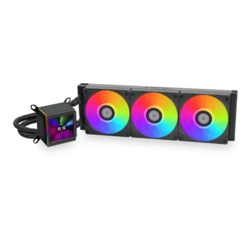 Water Cooler 360mm Lian Li GA II LCD 360, RGB, AMD e Intel, Preto - GA2ALCD36B