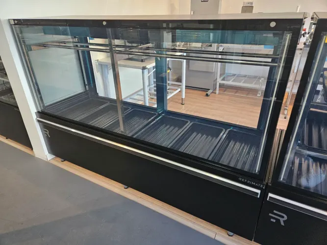 balcão expositor de carnes 2 metros com vidro aquecido - a pronta entrega