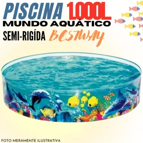 PISCINA BESTWAY MUNDO AQUÁTICO FUNDO DO MAR. MEDIDAS 1.83M X 38CM.