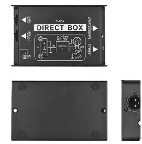 Caixa de áudio Direct Box Passiva de Canal Único Profissional