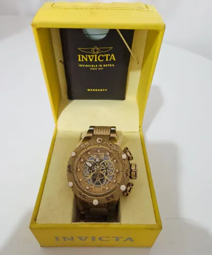 Relogio Original Invicta Subaqua Dourado