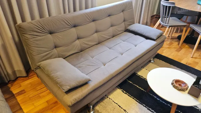 Sofá Cinza 3 estágios