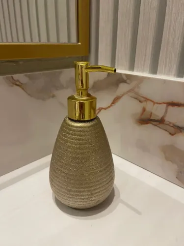PORTA SABONETE LIQUIDO DOURADO