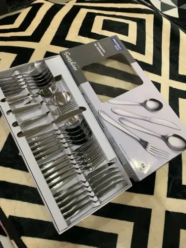 Jogo de talher inox 24 peças 