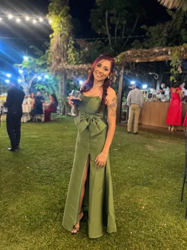 Vestido de festa verde Oliva