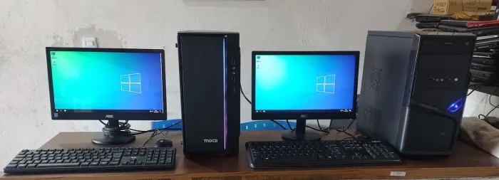 PC Completo: Monitor 15.6"; CPU Core i3 ou Dual Core; SSD 128gb/256gb; 4gb/8gb RAM; 