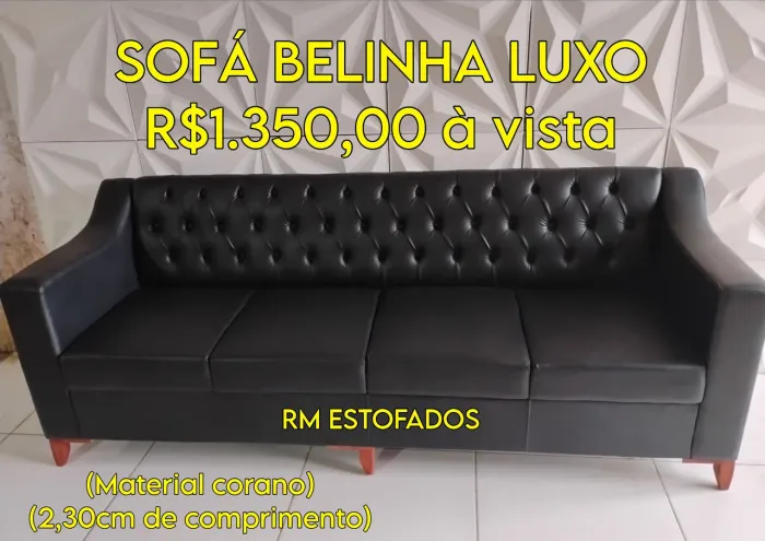 Sofá de espera 4 lugares captonê