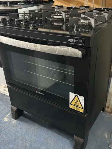 Fogão Atlas Agile Glass 5 Bocas - Preto