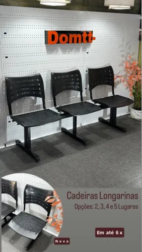Cadeira fixa com 3 assento -Em até 6x sem juros 