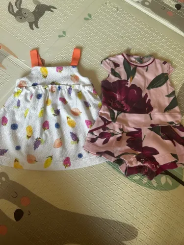 Kit com vestido + macaquinho bebê 3 a 6 meses