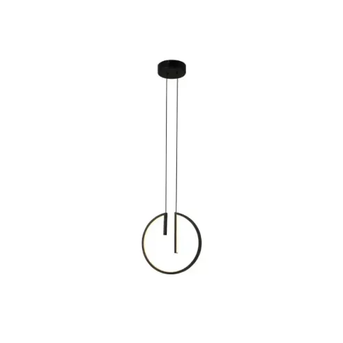 Pendente LED Kira 3000K 18W Bivolt (A) 23,8cm x (L) 24cm x (P) 2cm Metal Preto 