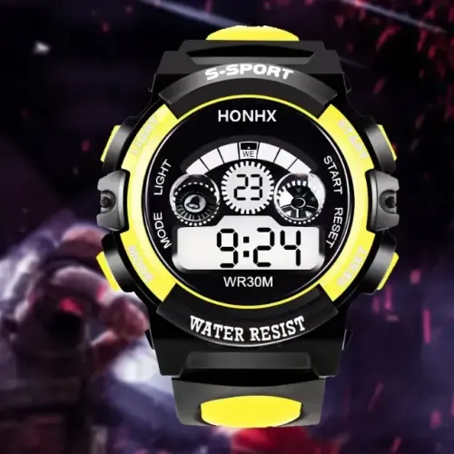 Relógio Esportivo HONHX Unissex Digital ( Amarelo )